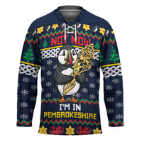Personalized Pembrokeshire Wales Christmas Hockey Jersey The Lovespoon Puffin - Wonder Print Shop