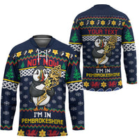 Personalized Pembrokeshire Wales Christmas Hockey Jersey The Lovespoon Puffin - Wonder Print Shop