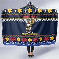 Personalized Pembrokeshire Wales Christmas Hooded Blanket The Lovespoon Puffin - Wonder Print Shop