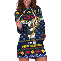 Personalized Pembrokeshire Wales Christmas Hoodie Dress The Lovespoon Puffin - Wonder Print Shop