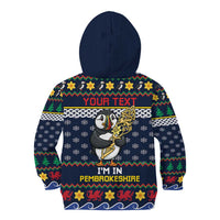 Personalized Pembrokeshire Wales Christmas Kid Hoodie The Lovespoon Puffin - Wonder Print Shop