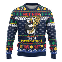Personalized Pembrokeshire Wales Christmas Ugly Christmas Sweater The Lovespoon Puffin - Wonder Print Shop