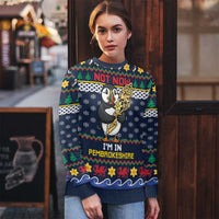 Personalized Pembrokeshire Wales Christmas Ugly Christmas Sweater The Lovespoon Puffin - Wonder Print Shop