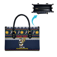 Personalized Pembrokeshire Wales Christmas Leather Bag The Lovespoon Puffin - Wonder Print Shop