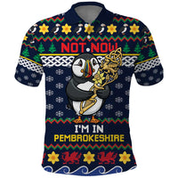 Personalized Pembrokeshire Wales Christmas Polo Shirt The Lovespoon Puffin - Wonder Print Shop