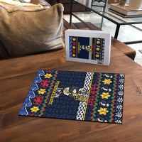 Personalized Pembrokeshire Wales Christmas Puzzle The Lovespoon Puffin - Wonder Print Shop