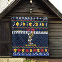 Personalized Pembrokeshire Wales Christmas Quilt The Lovespoon Puffin - Wonder Print Shop