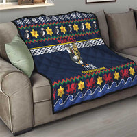 Personalized Pembrokeshire Wales Christmas Quilt The Lovespoon Puffin - Wonder Print Shop