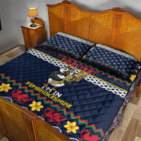 Personalized Pembrokeshire Wales Christmas Quilt Bed Set The Lovespoon Puffin - Wonder Print Shop