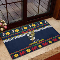 Personalized Pembrokeshire Wales Christmas Rubber Doormat The Lovespoon Puffin - Wonder Print Shop