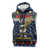 Personalized Pembrokeshire Wales Christmas Sleeveless Zip Hoodie The Lovespoon Puffin - Wonder Print Shop