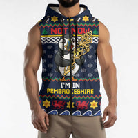 Personalized Pembrokeshire Wales Christmas Sleeveless Zip Hoodie The Lovespoon Puffin - Wonder Print Shop