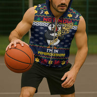 Personalized Pembrokeshire Wales Christmas Sleeveless Zip Hoodie The Lovespoon Puffin - Wonder Print Shop