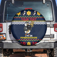 Personalized Pembrokeshire Wales Christmas Spare Tire Cover The Lovespoon Puffin - Wonder Print Shop