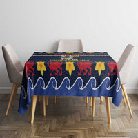 Personalized Pembrokeshire Wales Christmas Tablecloth The Lovespoon Puffin - Wonder Print Shop