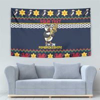 Personalized Pembrokeshire Wales Christmas Tapestry The Lovespoon Puffin - Wonder Print Shop