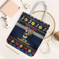 Personalized Pembrokeshire Wales Christmas Tote Bag The Lovespoon Puffin - Wonder Print Shop