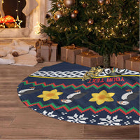 Personalized Pembrokeshire Wales Christmas Tree Skirt The Lovespoon Puffin - Wonder Print Shop