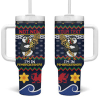 Personalized Pembrokeshire Wales Christmas Tumbler With Handle The Lovespoon Puffin - Wonder Print Shop