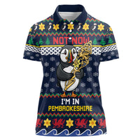 Personalized Pembrokeshire Wales Christmas Women Polo Shirt The Lovespoon Puffin - Wonder Print Shop