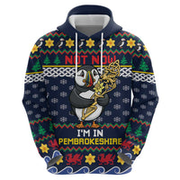 Personalized Pembrokeshire Wales Christmas Zip Hoodie The Lovespoon Puffin - Wonder Print Shop