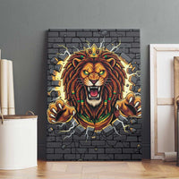 Jamaica Rasta Lion Canvas Wall Art Reggae Lion Breaking Wall Design - Wonder Print Shop