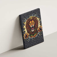 Jamaica Rasta Lion Canvas Wall Art Reggae Lion Breaking Wall Design - Wonder Print Shop