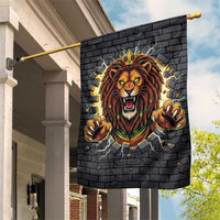 Jamaica Rasta Lion Garden Flag Reggae Lion Breaking Wall Design - Wonder Print Shop