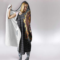 Jamaica Rasta Lion Hooded Blanket Reggae Lion Breaking Wall Design - Wonder Print Shop