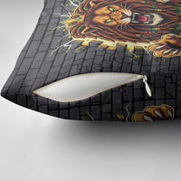 Jamaica Rasta Lion Pillow Cover Reggae Lion Breaking Wall Design - Wonder Print Shop