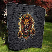 Jamaica Rasta Lion Quilt Reggae Lion Breaking Wall Design - Wonder Print Shop