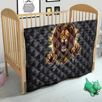 Jamaica Rasta Lion Quilt Reggae Lion Breaking Wall Design - Wonder Print Shop