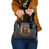 Jamaica Rasta Lion Shoulder Handbag Reggae Lion Breaking Wall Design - Wonder Print Shop