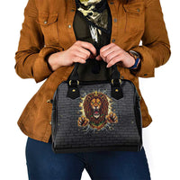 Jamaica Rasta Lion Shoulder Handbag Reggae Lion Breaking Wall Design - Wonder Print Shop
