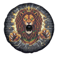 Jamaica Rasta Lion Spare Tire Cover Reggae Lion Breaking Wall Design - Wonder Print Shop