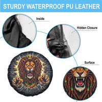 Jamaica Rasta Lion Spare Tire Cover Reggae Lion Breaking Wall Design - Wonder Print Shop