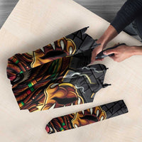 Jamaica Rasta Lion Umbrella Reggae Lion Breaking Wall Design - Wonder Print Shop