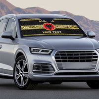 Personalized Albania Eagle Auto Sun Shade Red and Black Heritage - Wonder Print Shop