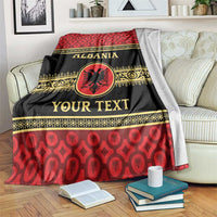 Personalized Albania Eagle Blanket Red and Black Heritage - Wonder Print Shop