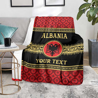 Personalized Albania Eagle Blanket Red and Black Heritage - Wonder Print Shop