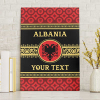 Personalized Albania Eagle Canvas Wall Art Red and Black Heritage - Wonder Print Shop