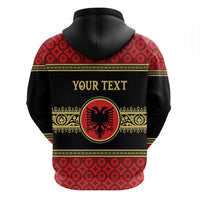 Personalized Albania Eagle Hoodie Red and Black Heritage - Wonder Print Shop