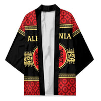 Personalized Albania Eagle Kimono Red and Black Heritage - Wonder Print Shop