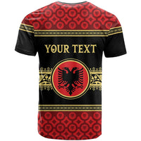 Personalized Albania Eagle T Shirt Red and Black Heritage - Wonder Print Shop