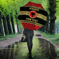 Personalized Albania Eagle Umbrella Red and Black Heritage - Wonder Print Shop