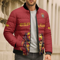 Custom World Football 2026 Spain Bomber Puffer Jacket Road To Champions Dream - Wonder Print Shop