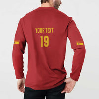 Custom World Football 2026 Spain Button Sweatshirt Road To Champions Dream - Wonder Print Shop