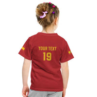 Custom World Football 2026 Spain Kid T Shirt Road To Champions Dream - Wonder Print Shop