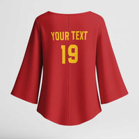 Custom World Football 2026 Spain Kimono Sleeve Blouse Road To Champions Dream - Wonder Print Shop