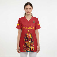 Custom World Football 2026 Spain Scrub Top Road To Champions Dream - Wonder Print Shop